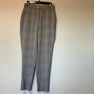 NWT Nasty Gal prince of wales check plaid grey high rise tapered pants